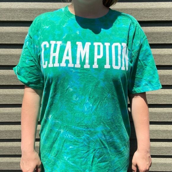 Champion custom reverse tie dye T-shirt - Picture 4 of 6